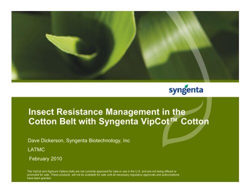 Economic Sustainability of Biotechnology-Dave Dickerson-Syngenta ...