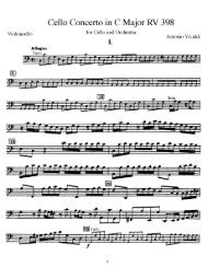 Cello Concerto in C Major RV 398