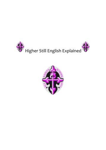 Higher Still Booklet - All Saints Secondary School