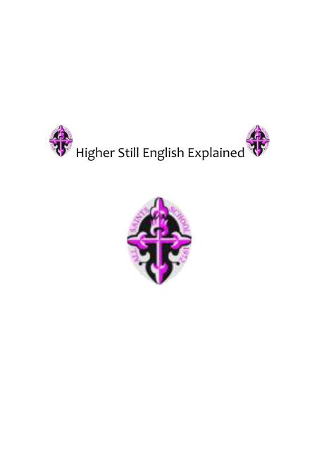 Higher Still Booklet - All Saints Secondary School