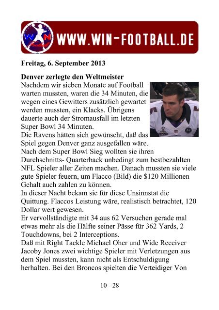 News vom 10.09.13 - Win Football