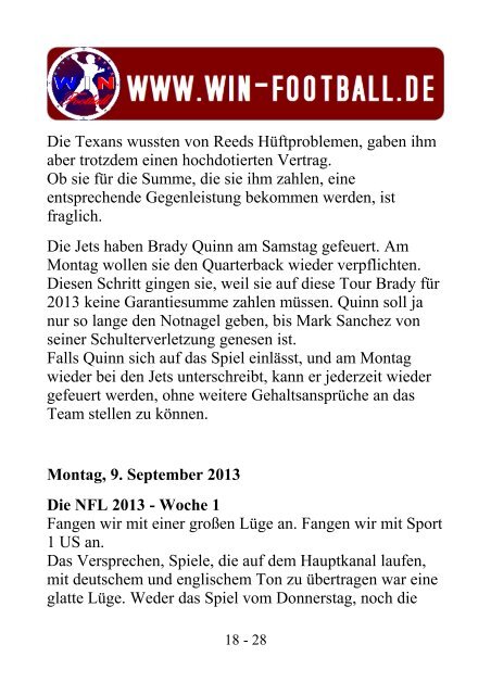 News vom 10.09.13 - Win Football