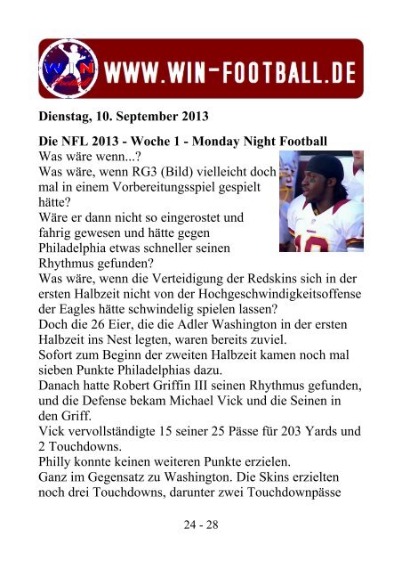 News vom 10.09.13 - Win Football