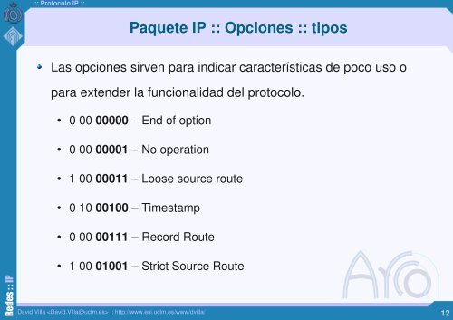 El protocolo de red de Internet: IP :: Redes ::