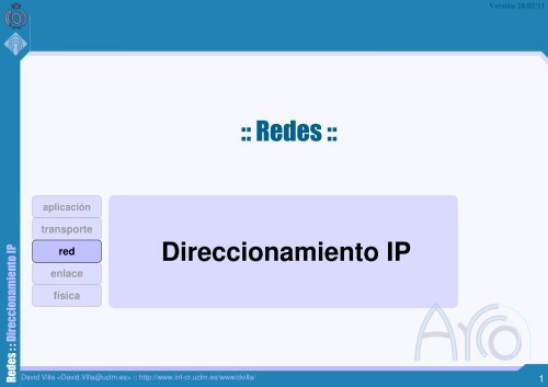 Direccionamiento IP :: Redes ::