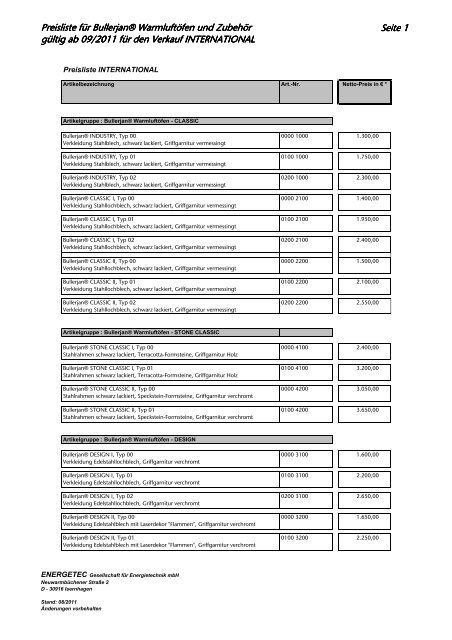 (Nettopreisliste - Preise f\374r Handelspartner ... - Ferramenta Iacconi