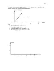 W03 The figure shows a snapshot graph made at t = 0 of a wave ...