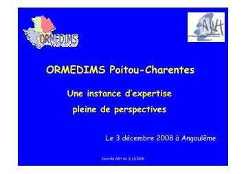 L'ORMEDIMS, une instance d'expertise pleine de perspectives