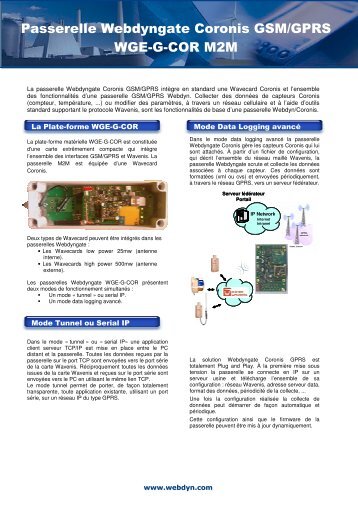 Passerelle Webdyngate Coronis GSM/GPRS WGE-G-COR M2M