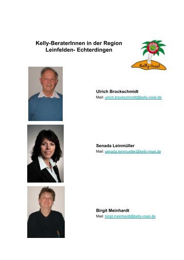 Kelly-BeraterInnen in der Region Leinfelden ... - Kelly-Insel