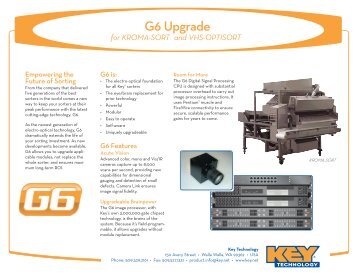 KromaSort and OptiSort Optical Sorters G6 Upgrade - Key Technology