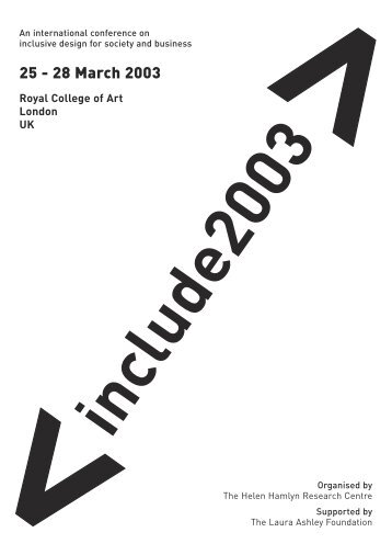 conference book 2003-2 - Helen Hamlyn Centre - Royal College of Art