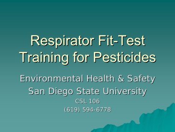 Respirator Fit-Test Training for Pesticides - San Diego State University