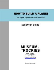 HOW TO BUILD A PLANET - Museum of the Rockies
