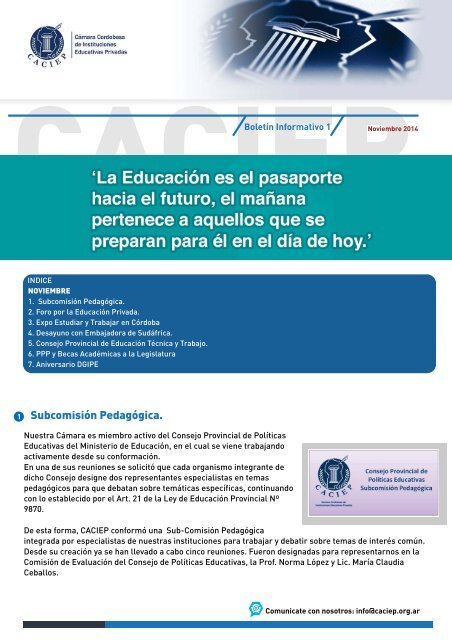 CACIEP Boletín Octubre