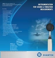 instrumentation for sound & vibration measurements - Svantek