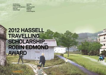 2012 HASSELL TrAvELLing ScHoLArSHip_ roBin EDMonD AWArD