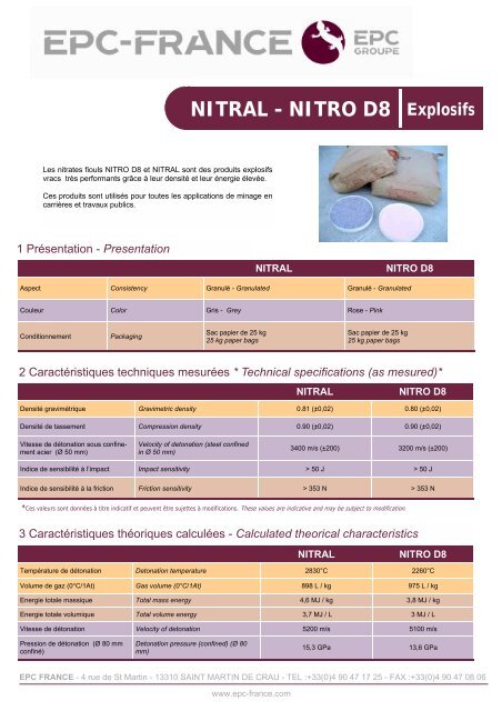 NITRO D8 et NITRAL