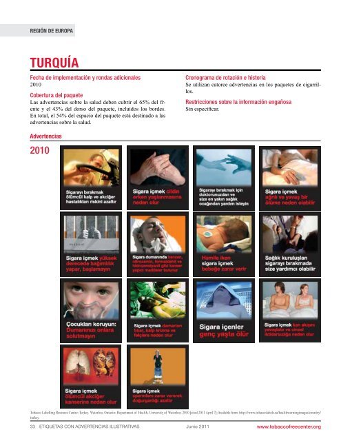 etiquetas con advertencias ilustrativas - Campaign for Tobacco-Free ...