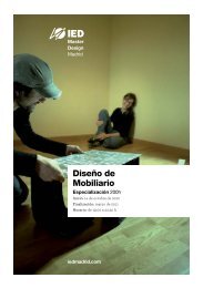 Diseño de Mobiliario - IED Madrid