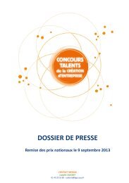 Dossier de Presse (pdf) - Concours Talents