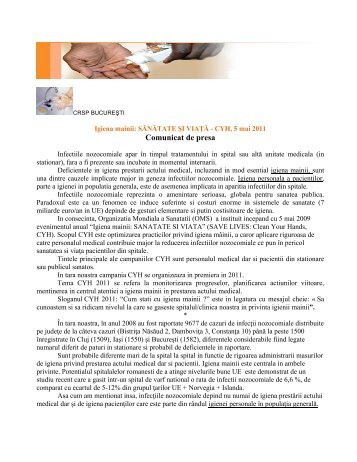 igiena mainii: sanatate si viata - 5 mai 2011 - Directia de Sanatate ...