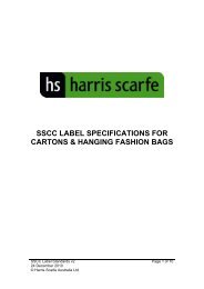 SSCC Label Field Specifications - Harris Scarfe