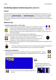 Handleiding Digitale Getallenslang Activ versie 2.5 - Edumat