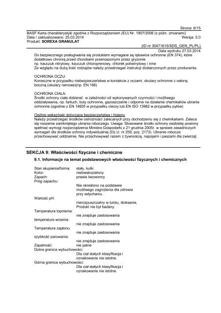 Sorexa® Granulat - BASF Pest Control Solutions Polska - BASF ...