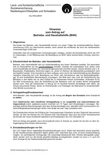 Infoblatt der LSV