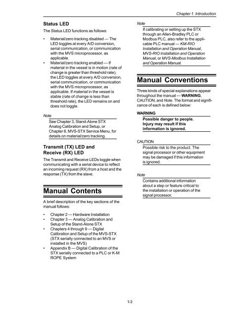 STX Signal Transmitter Installation and Operation ... - Kistler-Morse