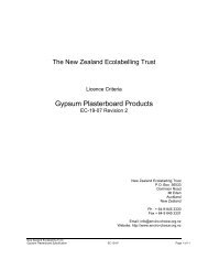 Gypsum Plasterboard Products - Environmental Choice New Zealand