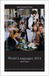 Yale University Press â¢ World Languages â¢ New Titles