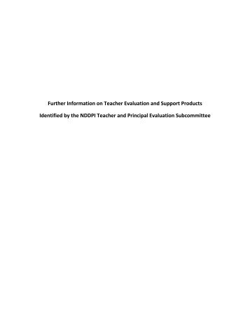 Teacher – Full Teacher Evaluation Information - North Dakota ...