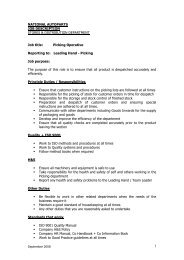 JOB DESCRIPTION TEMPLATE - National Auto Parts