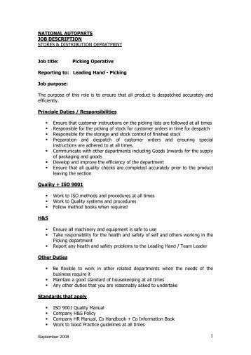job description template e4c