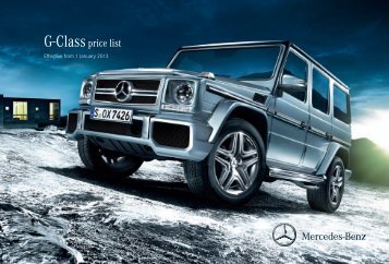 Download the G-Class price list - Mercedes-Benz UK