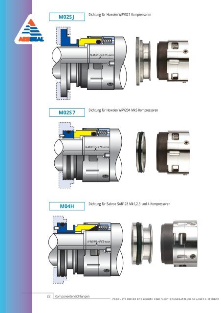 K o m p o n e n t e n d i c h t u n g e n - Component Seals