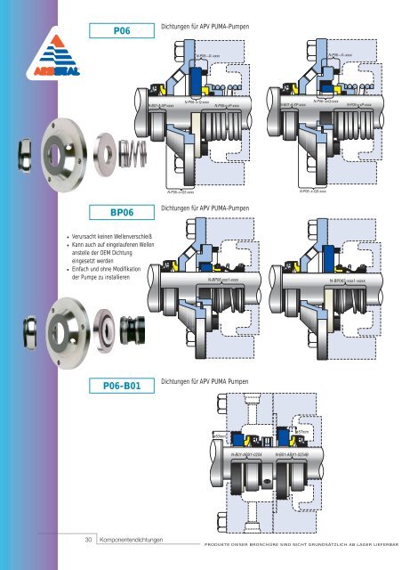 K o m p o n e n t e n d i c h t u n g e n - Component Seals