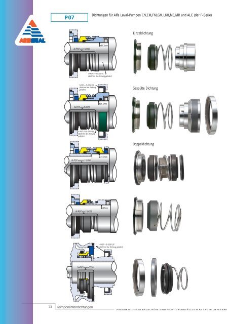 K o m p o n e n t e n d i c h t u n g e n - Component Seals