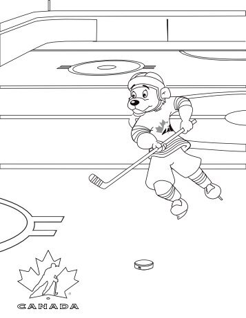 Colouring Sheet 2 - Hockey Canada