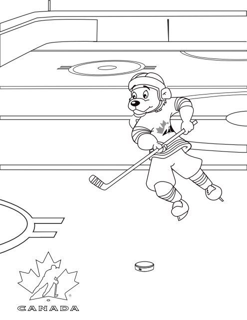 Colouring Sheet 2 - Hockey Canada