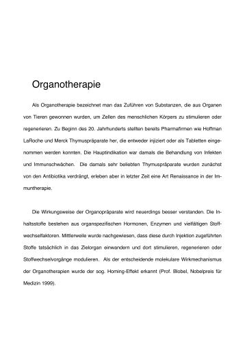 Organotherapie - Dr. Reinhard Probst