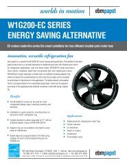 W1G200-EC SERIES ENERGY SAVING ALTERNATIVE - ebm/Papst