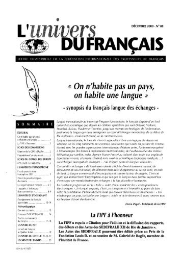 « On n'habite pas un pays, on habite une langue » - Fédération ...