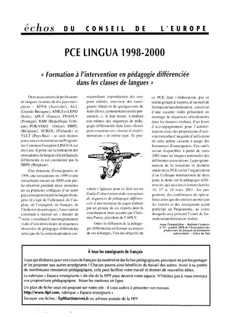 « On n'habite pas un pays, on habite une langue » - Fédération ...