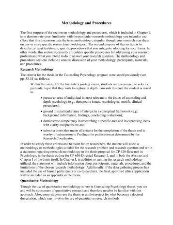 Extended essay methodology