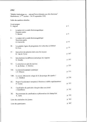 matiere hadronique ou...aujourd'hui et demain avec ... - Cenbg - IN2P3