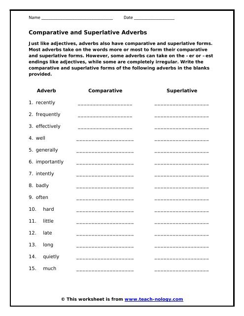 comparative-and-superlative-adjectives-and-adverbs-exercises-exercise