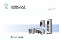 Linn Artikulat Loudspeaker System Owner's Manual: Aktiv 320A ...